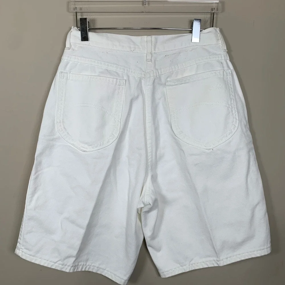 Vintage 80-90's Chic White Denim High Rise Mom Jorts/Shorts No Size READ